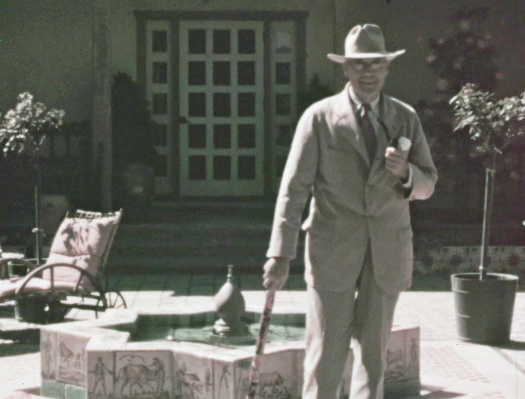 Albert Simms in the Hacienda Courtyard